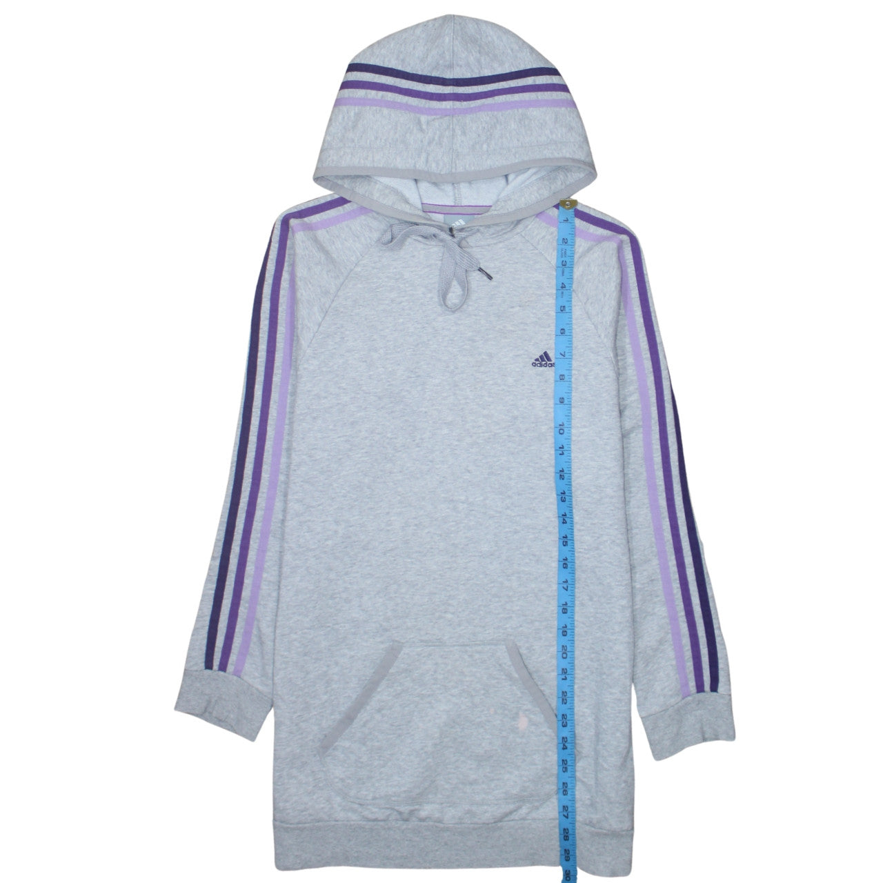 Adidas Women’s Grey Hooded Pullover Sweatshirt Size M 12-14 Essentials