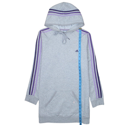 Adidas Women’s Grey Hooded Pullover Sweatshirt Size M 12-14 Essentials