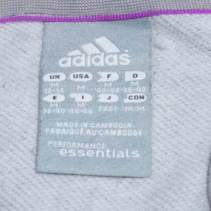 Adidas Women’s Grey Hooded Pullover Sweatshirt Size M 12-14 Essentials