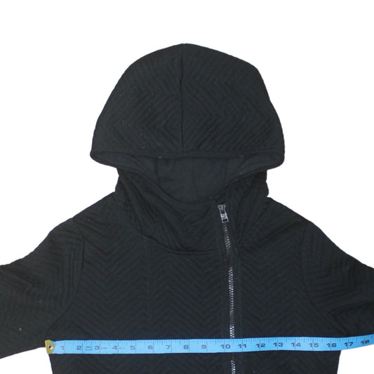 Hollister Women's Black Full Zip Hooded Sweatshirt Size S