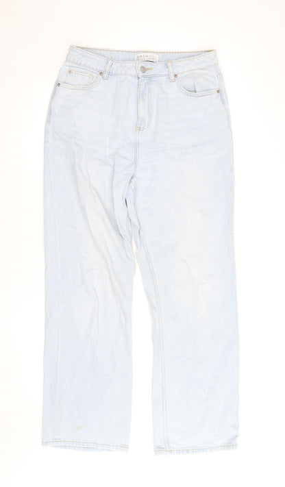 Primark Women’s Light Blue Straight Leg High Rise Jeans Size 12