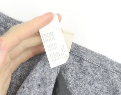 Yaya Men's Grey Long Sleeve Casual Top Large Cotton Blend