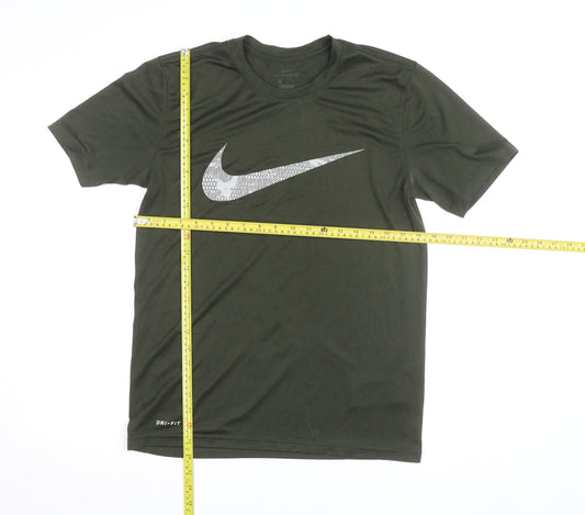 Nike Men's Green Dri-FIT Athletic T-Shirt Size M Short Sleeve Sports Top
