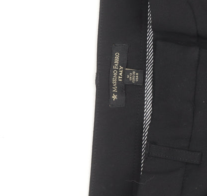 Massimo Fabbro Womens Black Slim Ankle Trousers Size 10