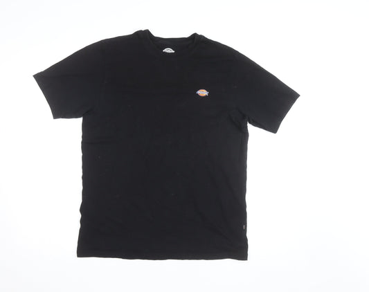 Dickies Men's Black Cotton Short Sleeve Workwear T-Shirt Medium