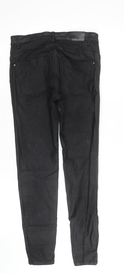 Stradivarius Women Black Skinny Jeans UK 10 Slim Fit Denim
