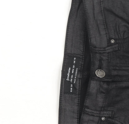 Stradivarius Women Black Skinny Jeans UK 10 Slim Fit Denim