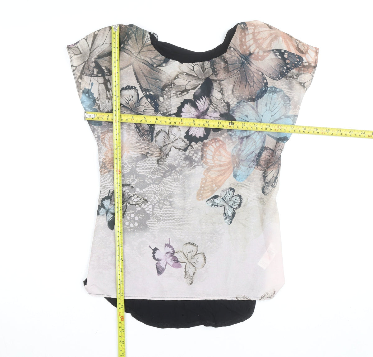 Savida Womens Multicoloured Butterfly Tunic Blouse Size 10