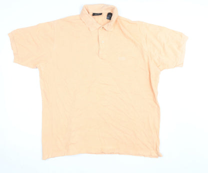 Hugo Boss Men’s Beige Cotton Polo Shirt Size L Regular Fit