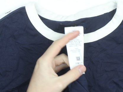 Fred Perry Men’s Blue Cotton Crew Neck T-Shirt Size M Retro Sports Style