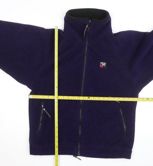 Sprayway Mens Purple Fleece Jacket L Full Zip Outdoor Hiking Activewear