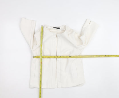Dunnes Women’s Ivory Woven Tunic Blouse Size 10 3/4 Sleeve