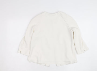 Dunnes Women’s Ivory Woven Tunic Blouse Size 10 3/4 Sleeve