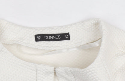 Dunnes Women’s Ivory Woven Tunic Blouse Size 10 3/4 Sleeve