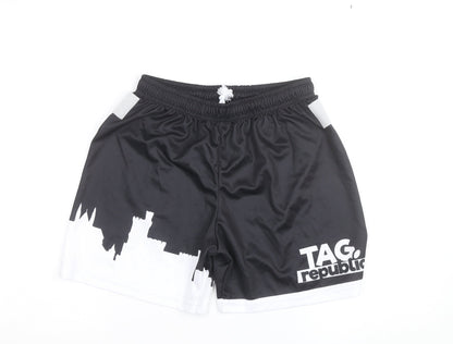 DES Men's Black Athletic Shorts Size 30 Elastic Waist Lightweight