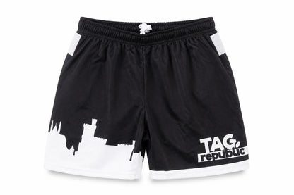 DES Men's Black Athletic Shorts Size 30 Elastic Waist Lightweight