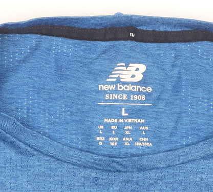 New Balance Men’s Blue L Athletic Moisture Wicking Running T-Shirt