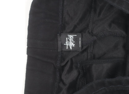 Stussy Men's Black Jogger Trousers Size M Elastic Waist Cotton Blend