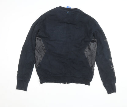Adidas Women's Black Full Zip Sweatshirt M Cotton Blend Casual