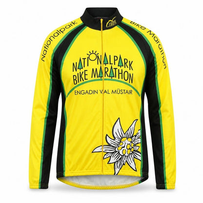 Cuore Men’s Yellow Cycling Track Jacket M Full Zip Breathable
