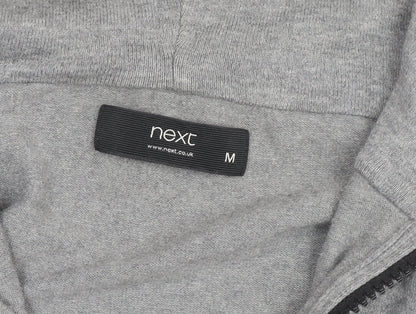Next Men’s Grey Full Zip Hoodie Size M Regular Cotton Knit