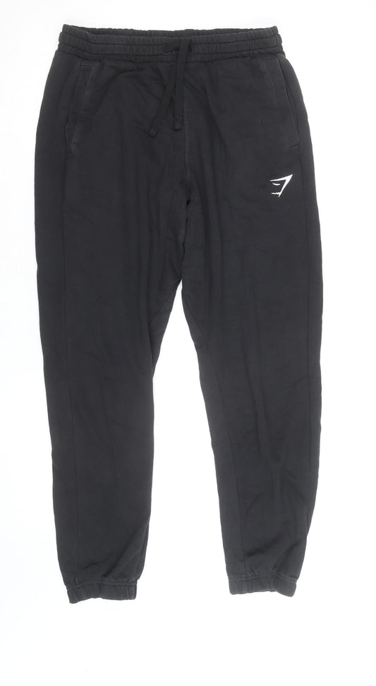 Gymshark Men's Black Jogger Trousers M Regular Fit Activewear