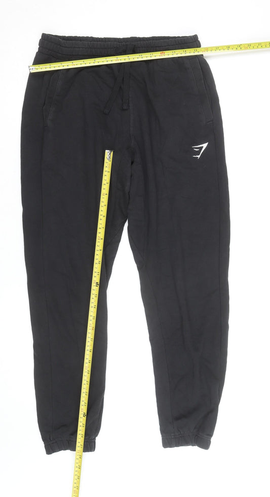 Gymshark Men's Black Jogger Trousers M Regular Fit Activewear