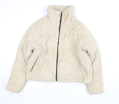 PrettyLittleThing Women’s Beige Corduroy Puffer Jacket UK 6