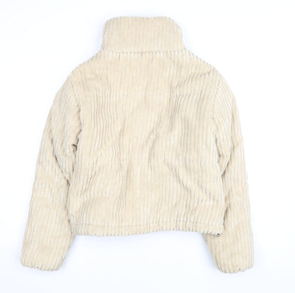 PrettyLittleThing Women’s Beige Corduroy Puffer Jacket UK 6