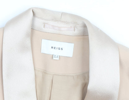 Reiss Women Beige Slim Fit Blazer UK 8 Formal Jacket
