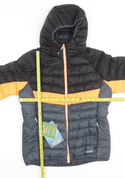 Regatta Men’s Black Puffer Jacket L Hooded Insulated Winter Coat