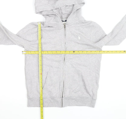 Polo Ralph Lauren Boys Grey Full Zip Hoodie Age 16 Cotton Blend