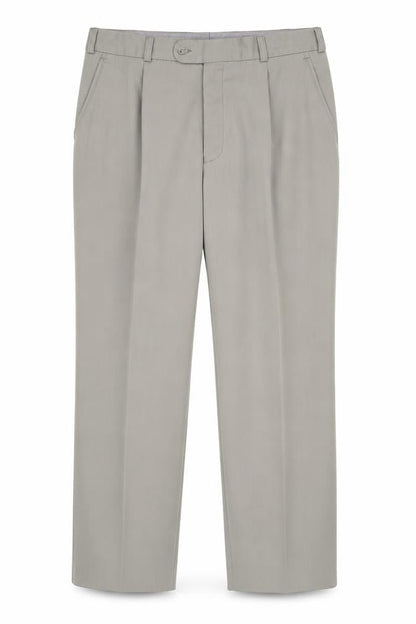 Remus Uomo Men's Grey 36S Wool Blend Formal Dress Trousers