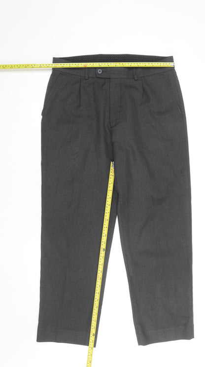 Debenhams Men Black 34 Short Dress Pants Polyester Blend Classic Fit