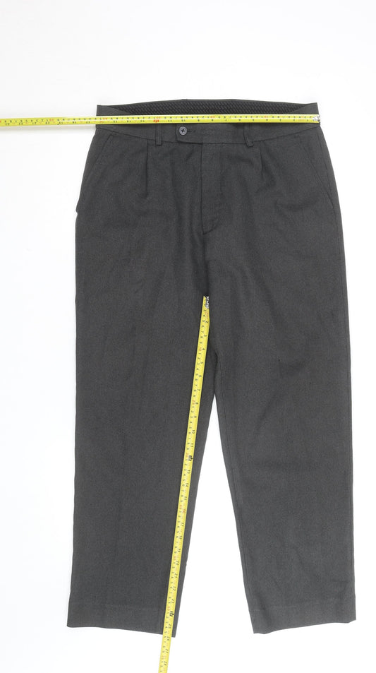 Debenhams Men Black 34 Short Dress Pants Polyester Blend Classic Fit