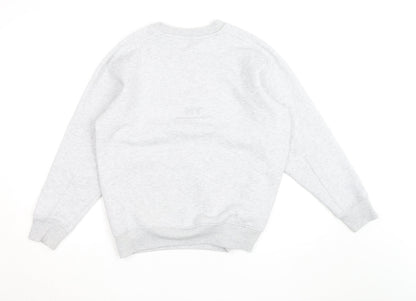 Zara Women Grey Crew Neck Pullover Sweatshirt Size L