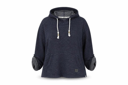 Animal Women Navy Blue Hooded Pullover Hoodie Size 18 Cotton Blend