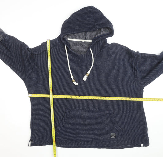 Animal Women Navy Blue Hooded Pullover Hoodie Size 18 Cotton Blend