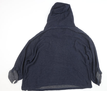 Animal Women Navy Blue Hooded Pullover Hoodie Size 18 Cotton Blend