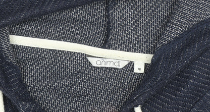 Animal Women Navy Blue Hooded Pullover Hoodie Size 18 Cotton Blend