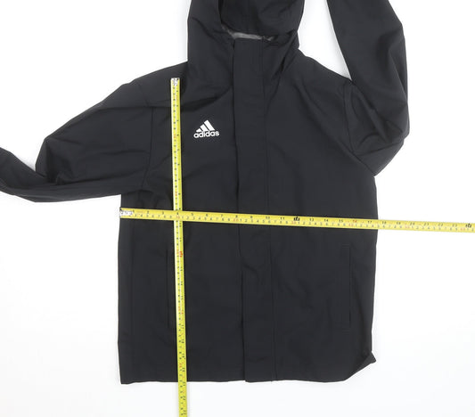 Adidas Men’s Black Waterproof Hooded Rain Jacket Size S