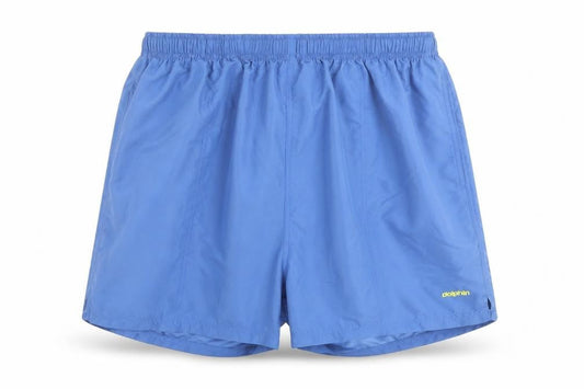 Front view of Dolphin Men's Blue 2XL Swim Shorts Elastic Waist Quick Dry