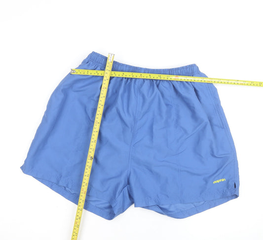 Dolphin Men's Blue 2XL Swim Shorts Elastic Waist Quick Dry