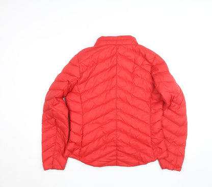 Marks and Spencer Womens Red Size 12 Quilted Down Puffer Jacket