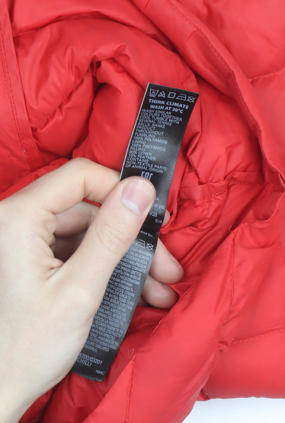 Marks and Spencer Womens Red Size 12 Quilted Down Puffer Jacket