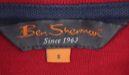 Ben Sherman Men's Red Cotton Polo Shirt Size S Classic Style