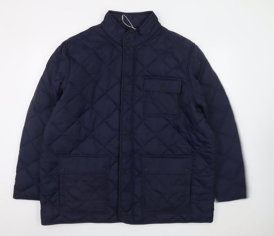 Marks and Spencer Men's Blue 3XL Quilted Padded Jacket