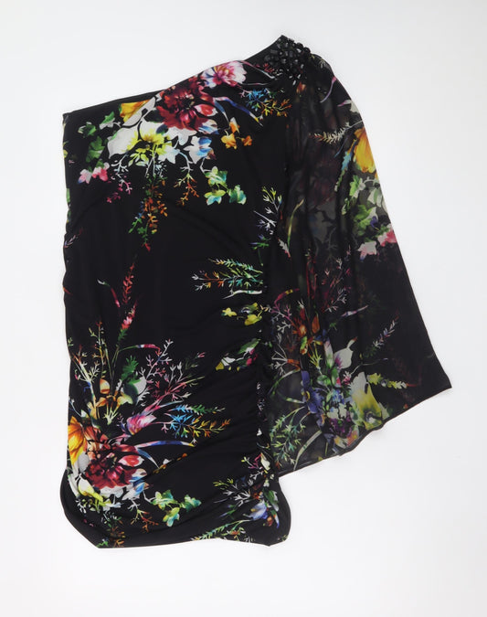 Star by Julien Macdonald Women’s Multicoloured Floral One Shoulder Knee Length Dress Size 14