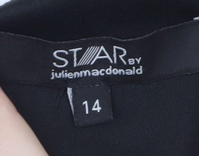 Star by Julien Macdonald Women’s Multicoloured Floral One Shoulder Knee Length Dress Size 14