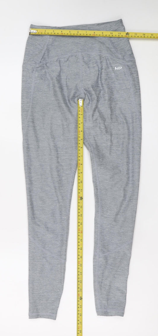 MP Women's Grey High Waist Ankle Leggings Size S Stretch Fit